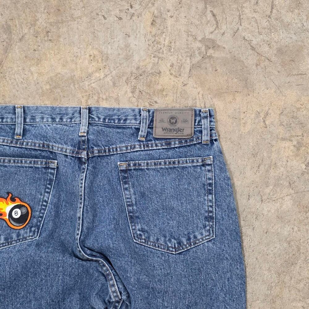 Custom Embroidered Flame Jeans - image 4